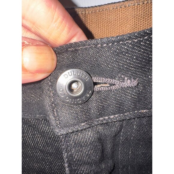 Duluth Trading Co. Mens Jeans 36x32 Black Denim relaxed fit straight leg stretch - Picture 9 of 10